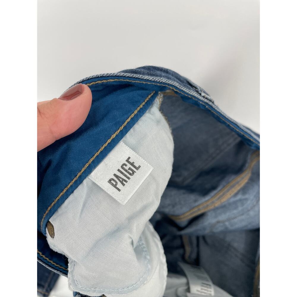 Paige Dark Denim Mid Rise Jimmy Jimmy Skinny Jeans Size 28 - Picture 10 of 12